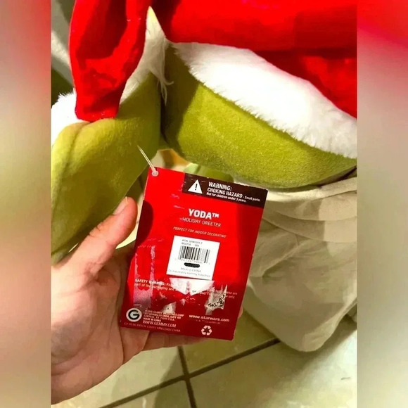 BIG 20 inch Tall Star Wars Yoda Plush- Christmas Santa Claus by Gemmy - Picture 9 of 9